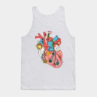 Cardiac Nurse Christmas a Anatomy Cardiology Heart Tank Top